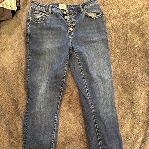 Wash Lab Women's Button Fly Skinny Jeans Size 29